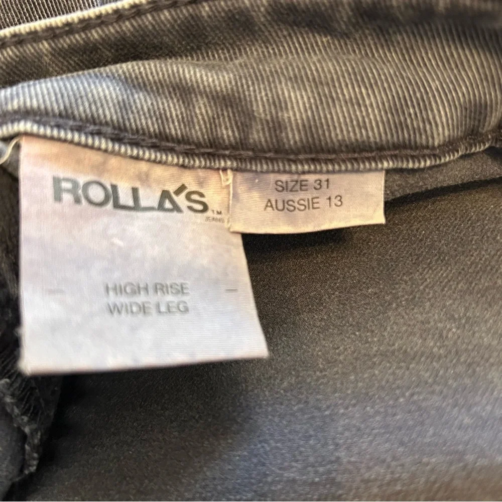 Rolla’s Sailor High Rise Wide Leg Ankle Length Jeans W/Patch Front Pockets, 31 - Picture 3 of 14
